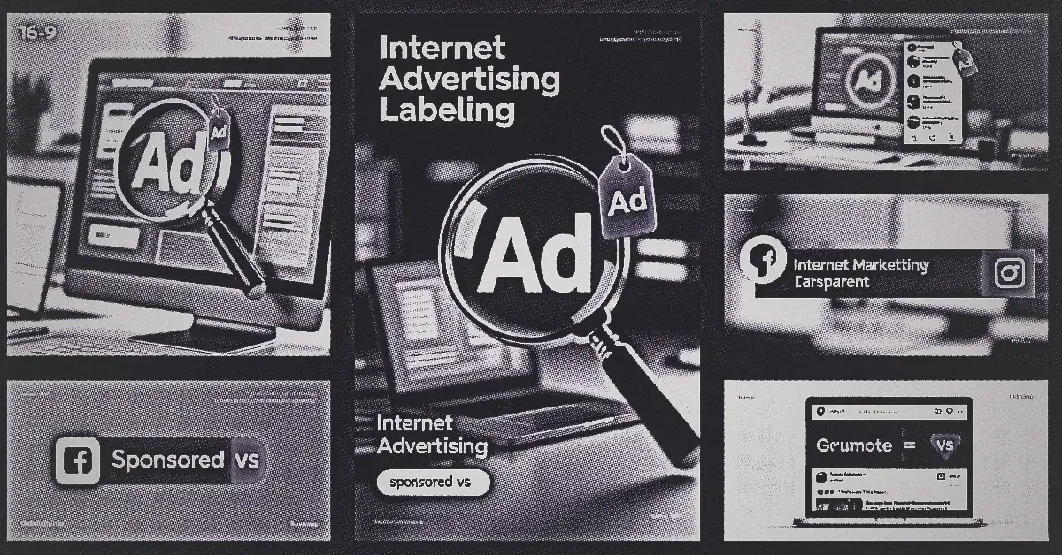 постер к статье про нарушение правил маркировки рекламы в интернете